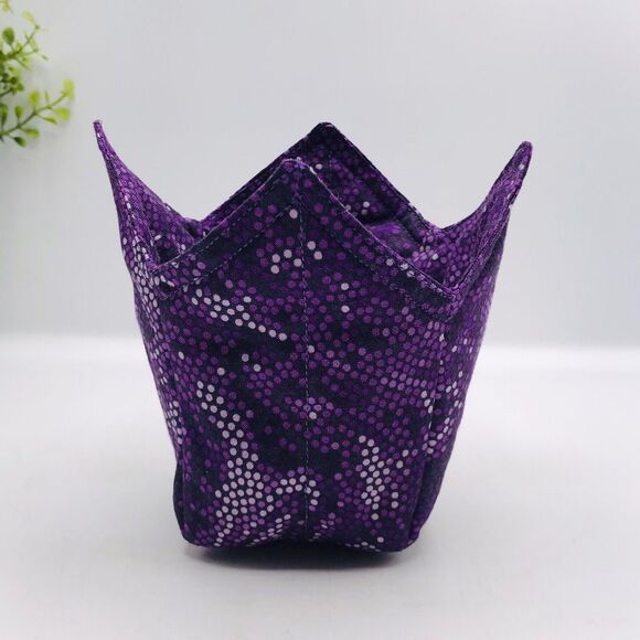 Microwave Pint Size Cozy for Noodles, Oatmeal, Stir Fry Ice Cream Purple Swirl - Picture 3 of 4